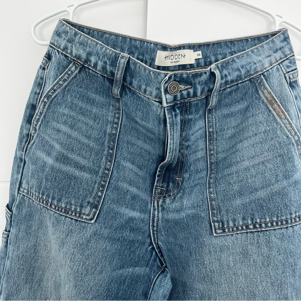 Hidden Jeans - Blue Denim Jeans - Cargo - Size 26 - 100% Cotton